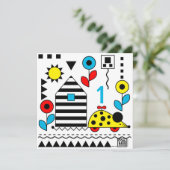 Muishuis Wheelie Mouse Kaart - personaliseer leeft (Staand voorkant)