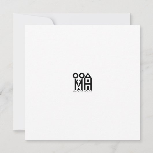 Muishuis Wheelie Mouse Kaart - personaliseer leeft (Achterkant)