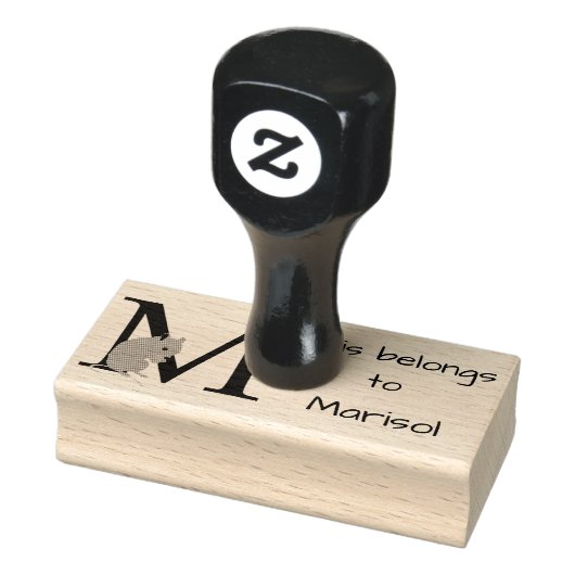 MuisInitiaal Rubberstempel (Stempel)