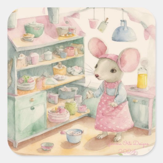 Muisje keuken sticker (Voorkant)