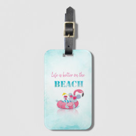 Muisje Schattig Stijlvolle Strand Bagagelabel