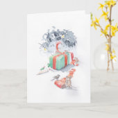 Muisjes inpakken kaart (Gele Bloem)