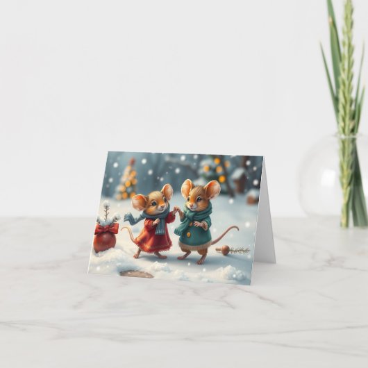 Muisjes Kerstkaart Bedankkaart (Voorkant)