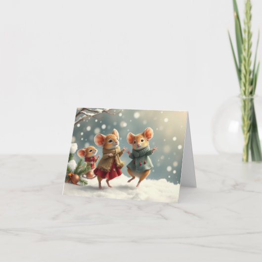 Muisjes Kerstkaart Bedankkaart (Voorkant)