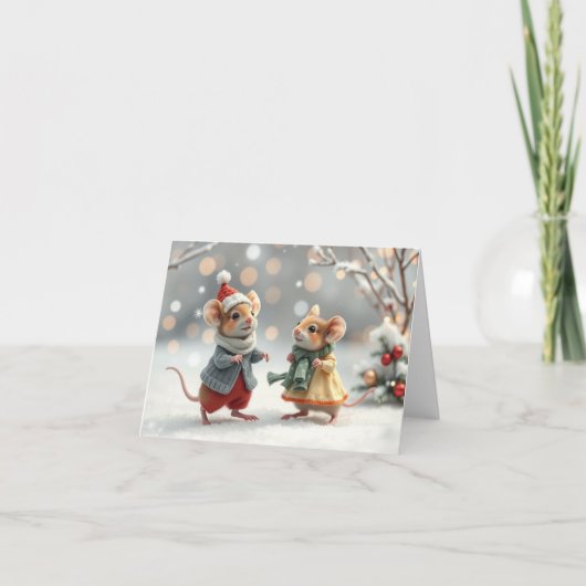 Muisjes Kerstkaart Bedankkaart (Voorkant)