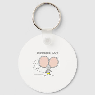 Muisjes Luv papieren bord voor feestjes Sleutelhanger