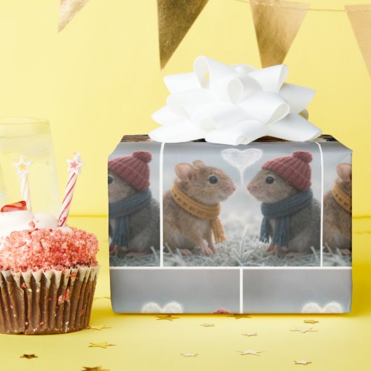 Muisjes Met een Bevroren Hart Cadeaupapier (Verjaardagsfeest)