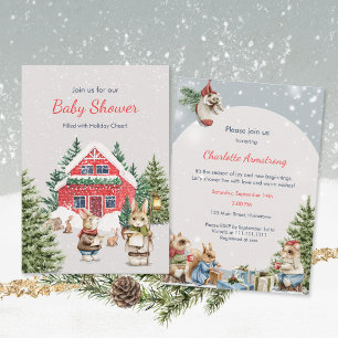 Muisjes Sneeuwige Winter Wonderland Baby Shower Kaart