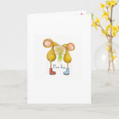 Muisjes zoenen kaart (Gele Bloem)
