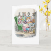 Muisjeskaart met proostend koppel kaart (Gele Bloem)