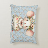 Muisjurkje met bloemen Bloemenkroon Accent Kussen (Achterkant (Verticaal))