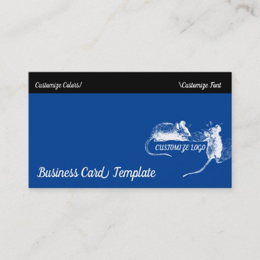 Muiskaas Art - Twee muizen Visitekaartje (Voorkant)