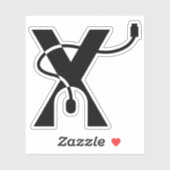 Muisletter X-monogram Sticker (Vel)