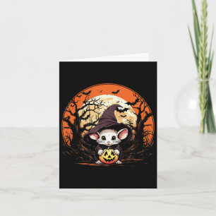 Muisliefhebber Halloween Spooky Ghost kostuumstijl Kaart