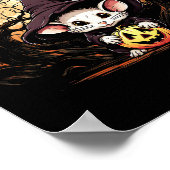 Muisliefhebber Halloween Spooky Ghost kostuumstijl Poster (Hoek)