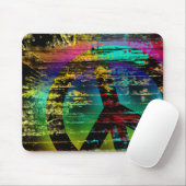 Muismat Abstract digitaal graffiti regenboog vrede (Met muis)