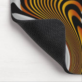 Muismat Abstract Sinaasappel Zwart Zilver Design (Hoek)