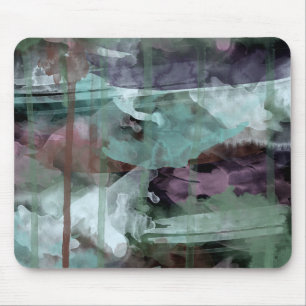 Muismat, Abstracte schildering, aqua blauwgroen Muismat
