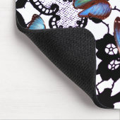 MUISMAT ANTIEK LACE PATTERN BLUE BUTTERFLIES (Hoek)