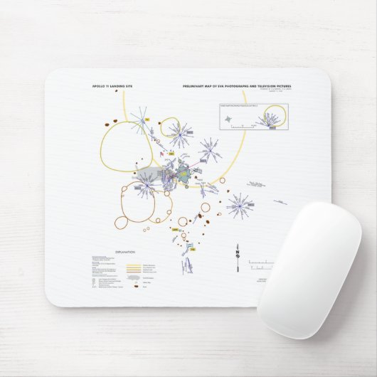 Muismat Apollo 11 foto-plattegrond (Met muis)