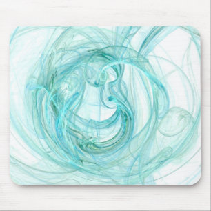 Muismat: Aqua Unieke Abstracte Fractal Art! Muismat