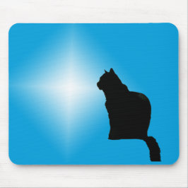 Muismat - Black Cat Silhouette en Star