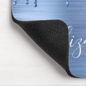 Muismat blauw glitter-monogram uitstrijken (Hoek)