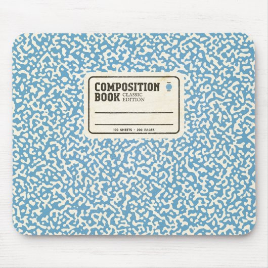 Muismat blauw Notitieboek (Voorkant)