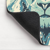 Muismat blauwe leng | Colorful Retro Lion Head (Hoek)