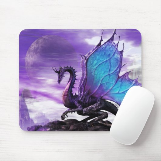 Muismat * Blauwe scharnige draak * Mousepad mat (Met muis)