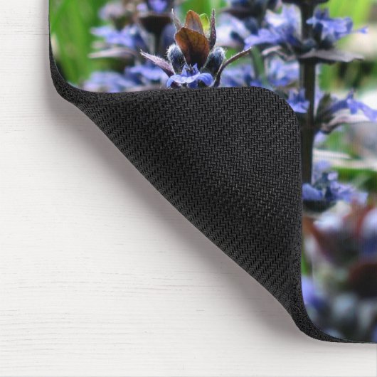 Muismat blauwe wilde bloemen (Hoek)