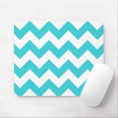 Muismat blauwgroen en witte Chevron (Met muis)