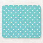 Muismat blauwgroen Sky Polka Dot<br><div class="desc">Deze prachtige schaduw van blauw kan op elke dag in de lucht worden gevonden, aangezien de hemel vaak de tinten verandert. In elk hoesje konden we het niet weerstaan om het een leuke naam te geven zoals blauwgroen sky. We maakten natuurlijk een overeenkomend puntpatroon van polka om je de optie...</div>