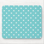 Muismat blauwgroen Sky Polka Dot<br><div class="desc">Deze prachtige schaduw van blauw kan op elke dag in de lucht worden gevonden, aangezien de hemel vaak de tinten verandert. In elk hoesje konden we het niet weerstaan om het een leuke naam te geven zoals blauwgroen sky. We maakten natuurlijk een overeenkomend puntpatroon van polka om je de optie...</div>