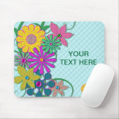 MUISMAT - BRIGHT FLOWERS - PERSONALIZE (Met muis)