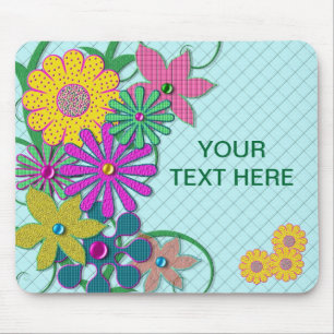 Muismat - BRIGHT FLOWERS - PERSONALIZE