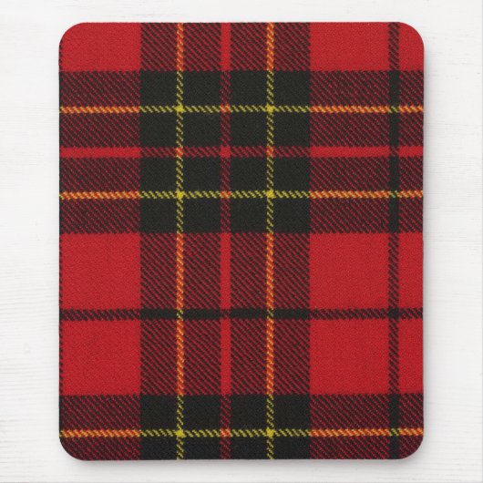 Muismat Brodie Red Modern Tartan Print (Voorkant)
