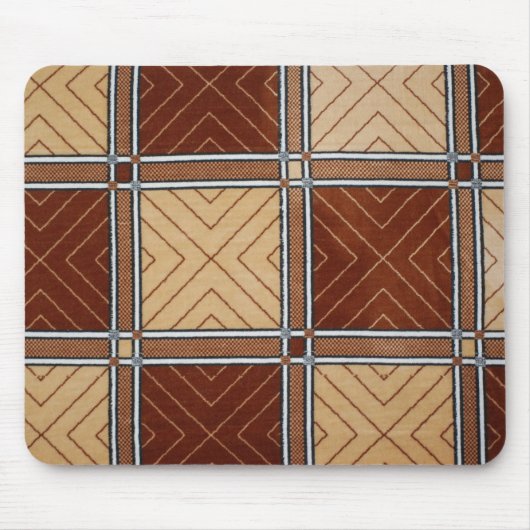 Muismat bruin en tan Geometric Textile (Voorkant)