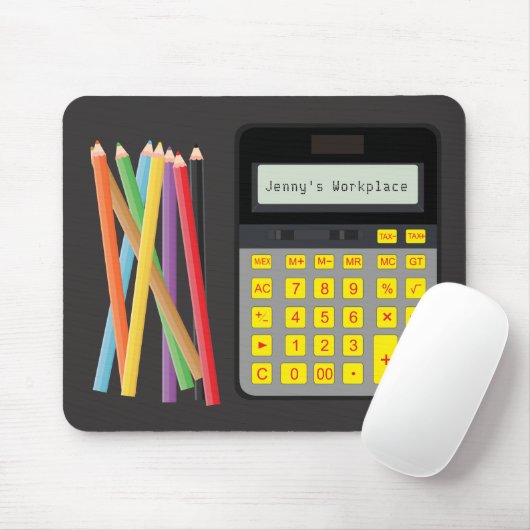 Muismat calculator en Pencils (Met muis)