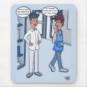 Muismat Cartoon klantenservice (Voorkant)