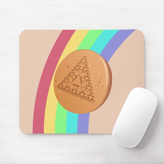 Muismat Dalgona meervoudige driehoek - Zijdelings  (Met muis)