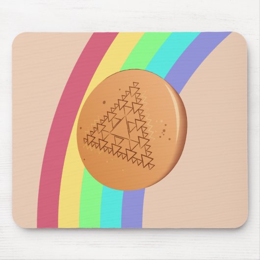 Muismat Dalgona meervoudige driehoek - Zijdelings (Voorkant)