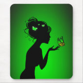 Muismat De vrouw vlinders groen (Voorkant)