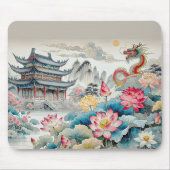 MUISMAT - Een draak, een pagode en een bloementuin (Voorkant)