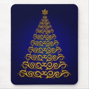 Muismat Elegant Blue Kerstmis