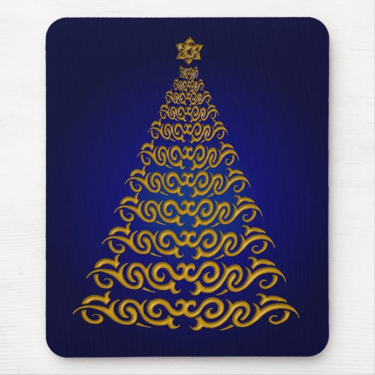 Muismat Elegant Blue Kerstmis (Voorkant)