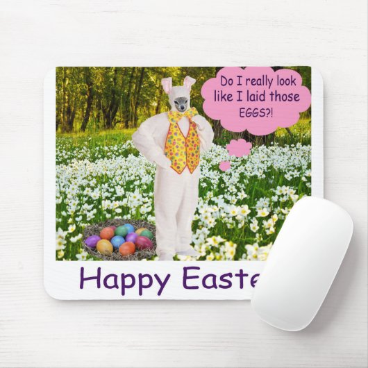 muismat. Fijne Pasen. klipspringer/konijn Muismat (Met muis)