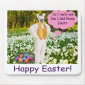 muismat. Fijne Pasen. klipspringer/konijn Muismat (Voorkant)