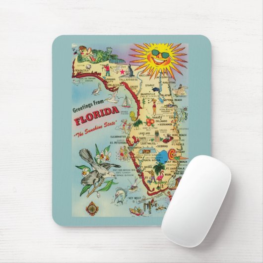 Muismat Florida Map (Met muis)