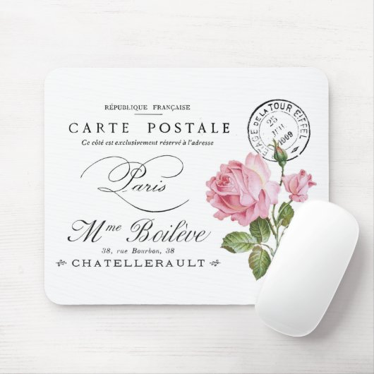 MUISMAT :  FRANS : ONTWERP BRIEFKAART (Met muis)